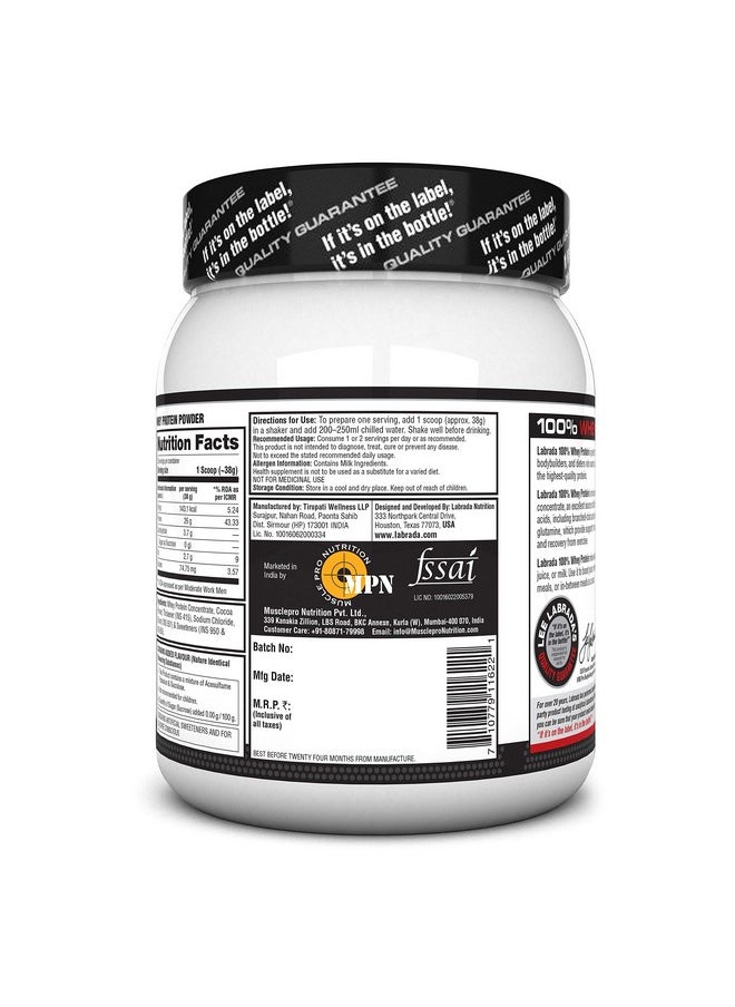 100% Whey Protein Concentrate, Post Workout, 26G Protein, 0G Sugar, Chocolate, 2.2 Lbs