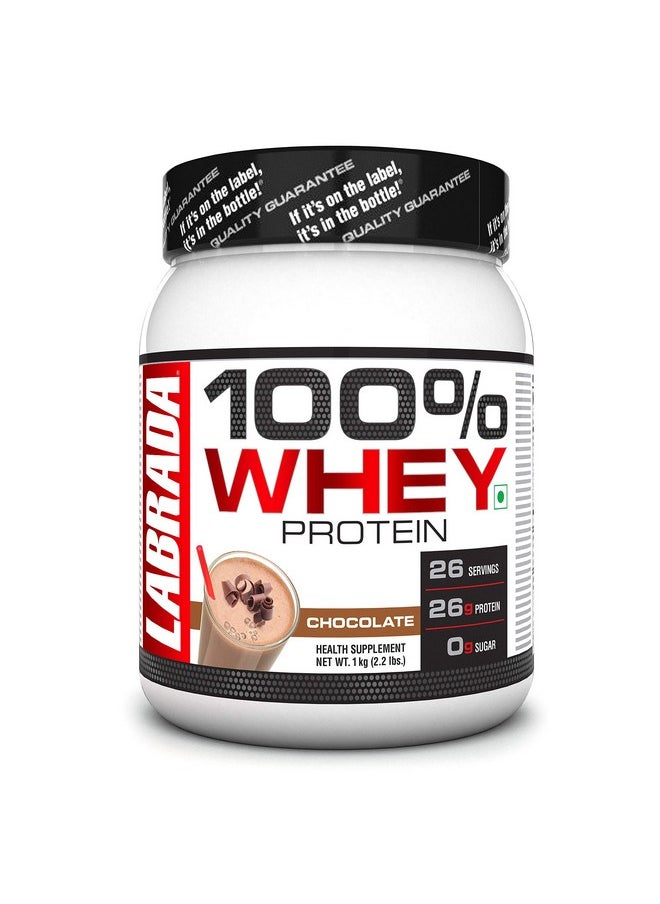 100% Whey Protein Concentrate, Post Workout, 26G Protein, 0G Sugar, Chocolate, 2.2 Lbs