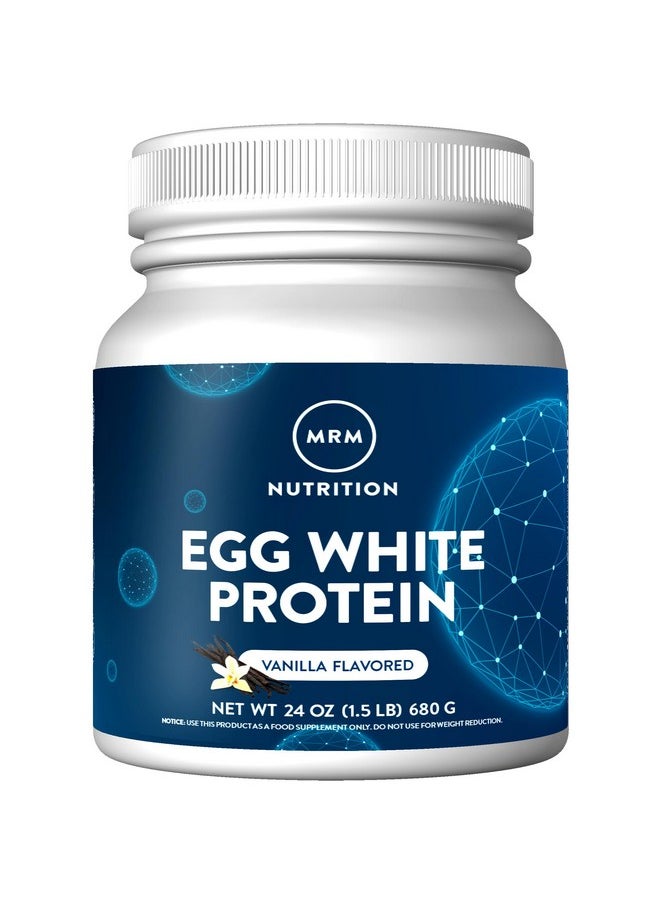 MRM Nutrition Egg White Protein | Vanilla Flavored | 23g Fat-Free Protein | with Digestive enzymes | Highest Biological Value | Clinically Tested | 20 Servings