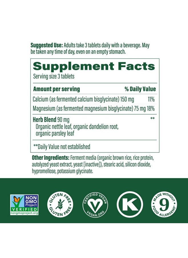 MegaFood Calcium Magnesium Supplement - with fermented Magnesium Glycinate - Supports Bone Health & Heart Health - Calcium & Magnesium Supplement for Men & Women - Non-GMO - 90 Tabs (30 Servings)
