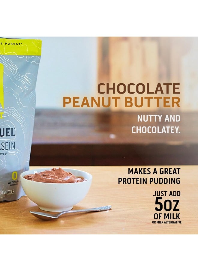 Ascent Casein Protein Powder - 25g Micellar Casein Powder with Zero Artificial Flavors & Sweeteners, Gluten Free, No Added Sugar, 4.9g BCAA, 2.2g Leucine - Chocolate Peanut Butter, 2 Pounds