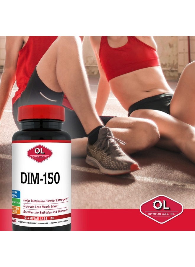 Olympian Labs DIM Supplement 150mg - DIM Diindolylmethane 30 Capsule Supply of DIM for Estrogen Balance, Hormone Menopause Relief, Acne Treatment, PCOS, Bodybuilding