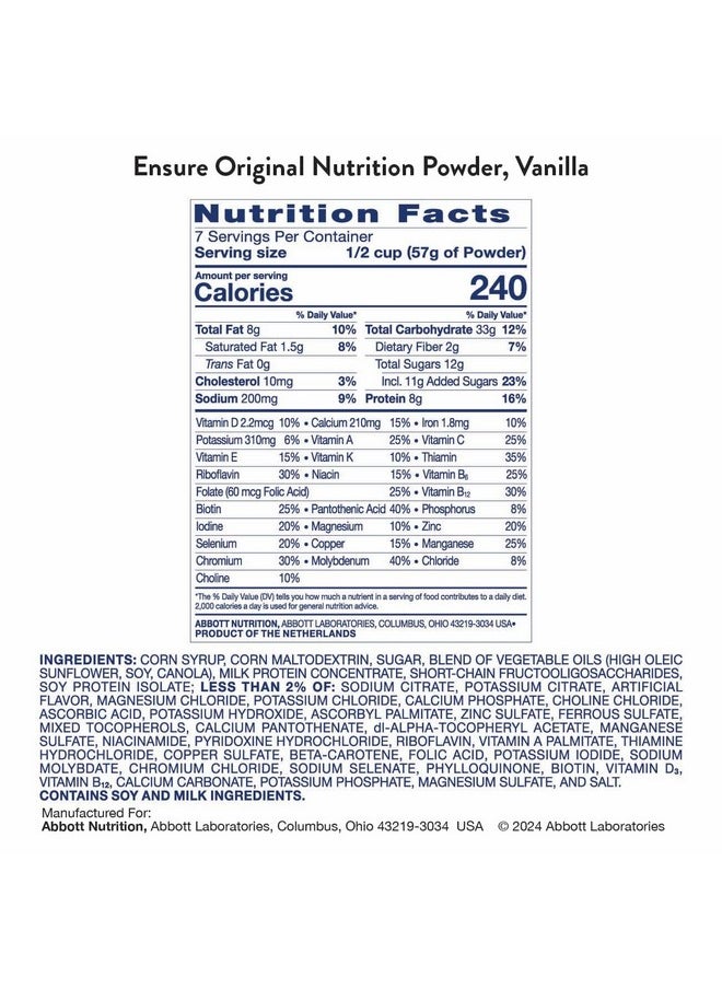 Ensure Original Vanilla Nutrition Powder 6 Cans