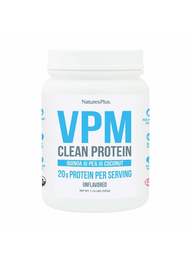 Natures Plus VPM Protein, Unflavored - 1.16 lbs - with Quinoa, Pea & Coconut Protein - Organic, Vegan, Soy & Gluten Free - 15 Servings