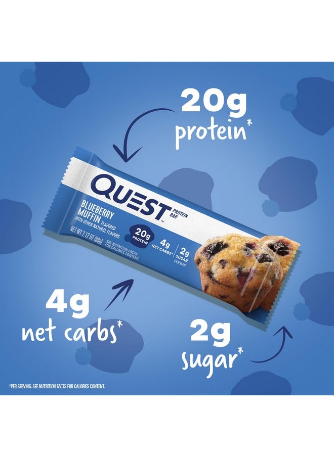 Quest Nutrition Blueberry Muffin Protein bar, 8.48 Oz (Pack Of 4)