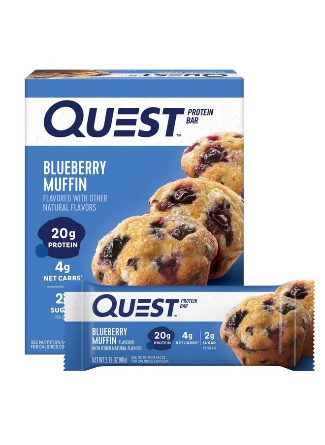 Quest Nutrition Blueberry Muffin Protein bar, 8.48 Oz (Pack Of 4)