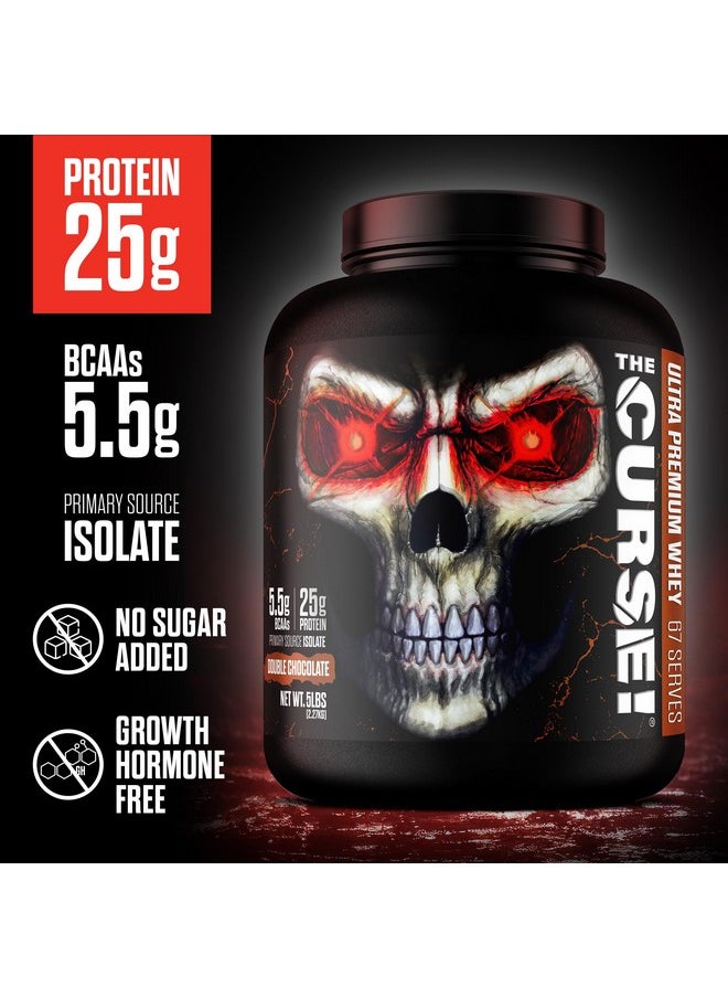JNX SPORTS The Curse! Ultra Premium Whey Protein Powder Double Chocolate 5lb | 25g Protein Per Serve, Primary Source Whey Isolate