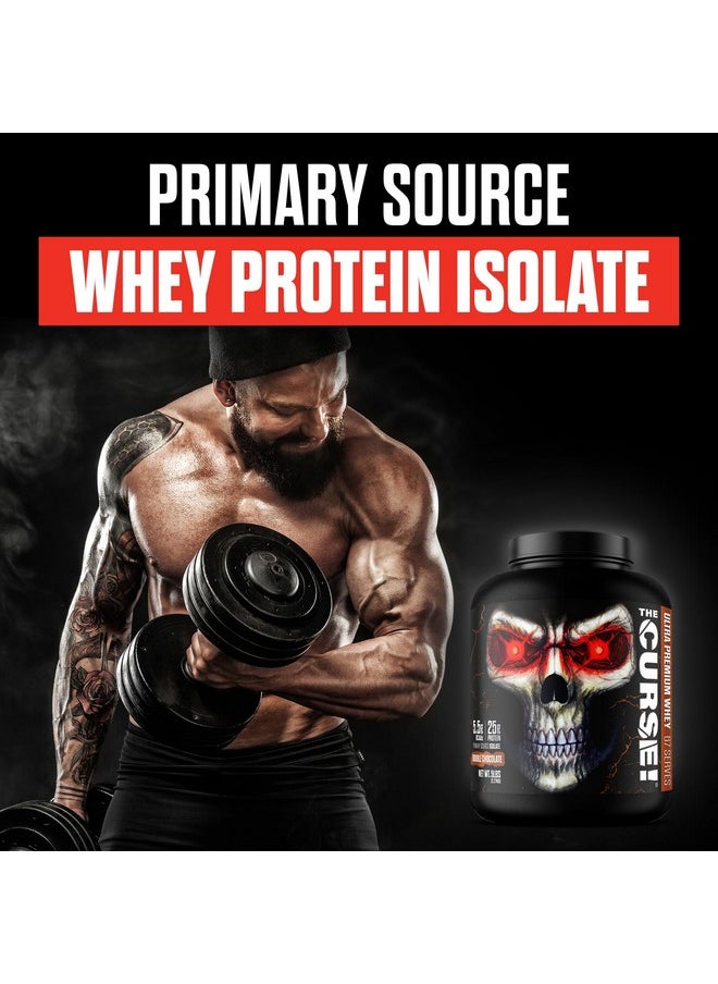 JNX SPORTS The Curse! Ultra Premium Whey Protein Powder Double Chocolate 5lb | 25g Protein Per Serve, Primary Source Whey Isolate