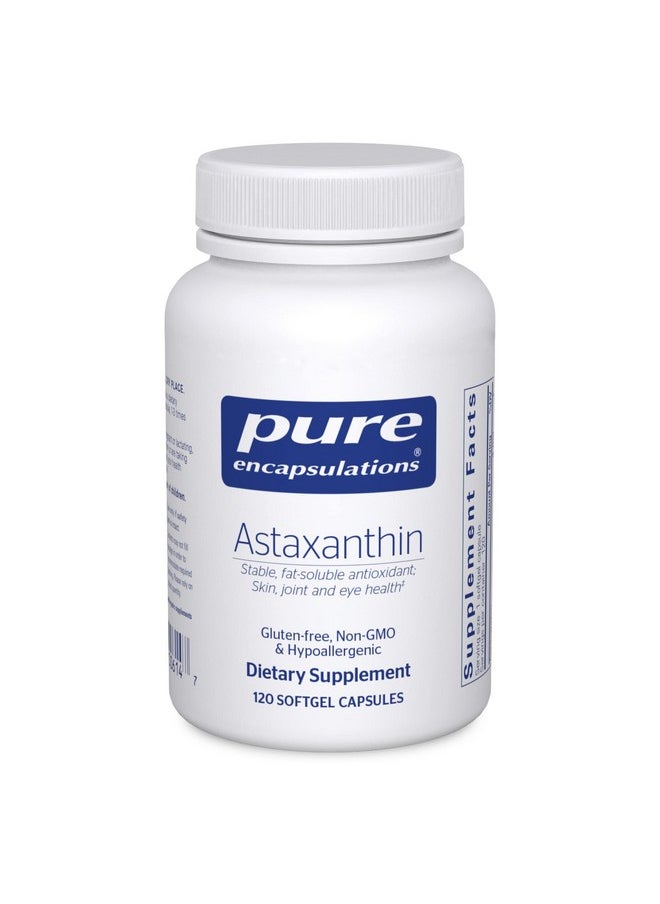 Pure Encapsulations Astaxanthin | Antioxidant Supplement for Joints, Skin and Eye Health, and Free Radicals* | 120 Softgel Capsules