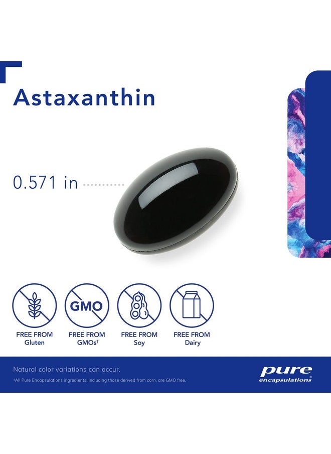 Pure Encapsulations Astaxanthin | Antioxidant Supplement for Joints, Skin and Eye Health, and Free Radicals* | 120 Softgel Capsules
