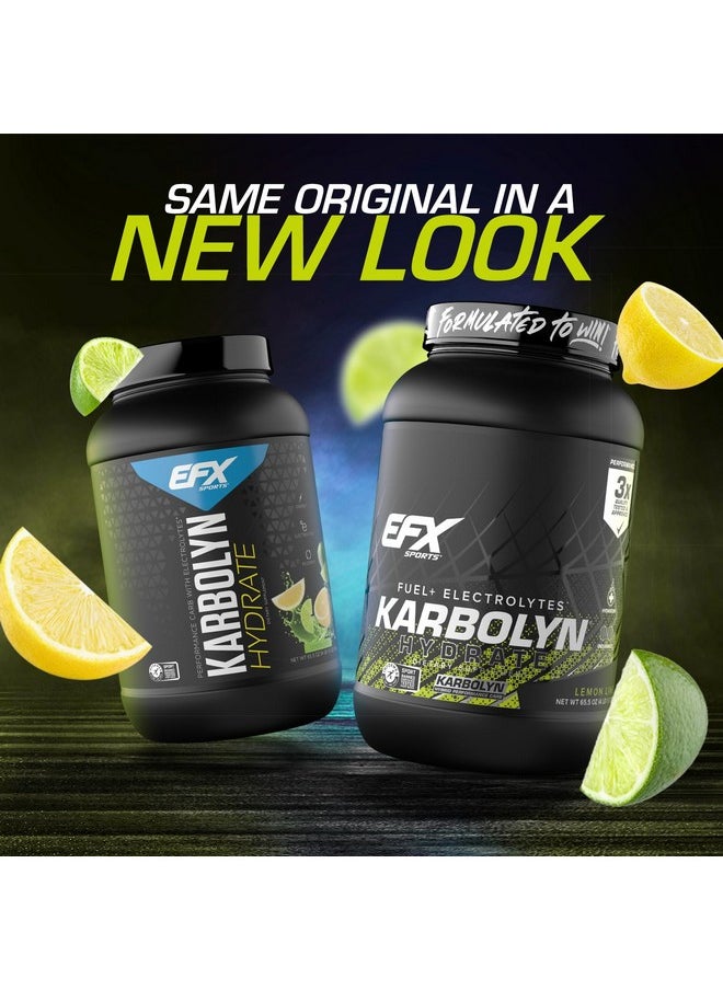 EFX Sports Karbolyn Hydrate | Carbohydrate Powder + Electrolytes | Sugar Free Sports Drink Mix | Fuel & Hydration | Stimulant Free | 66 Servings (Lemon Lime)