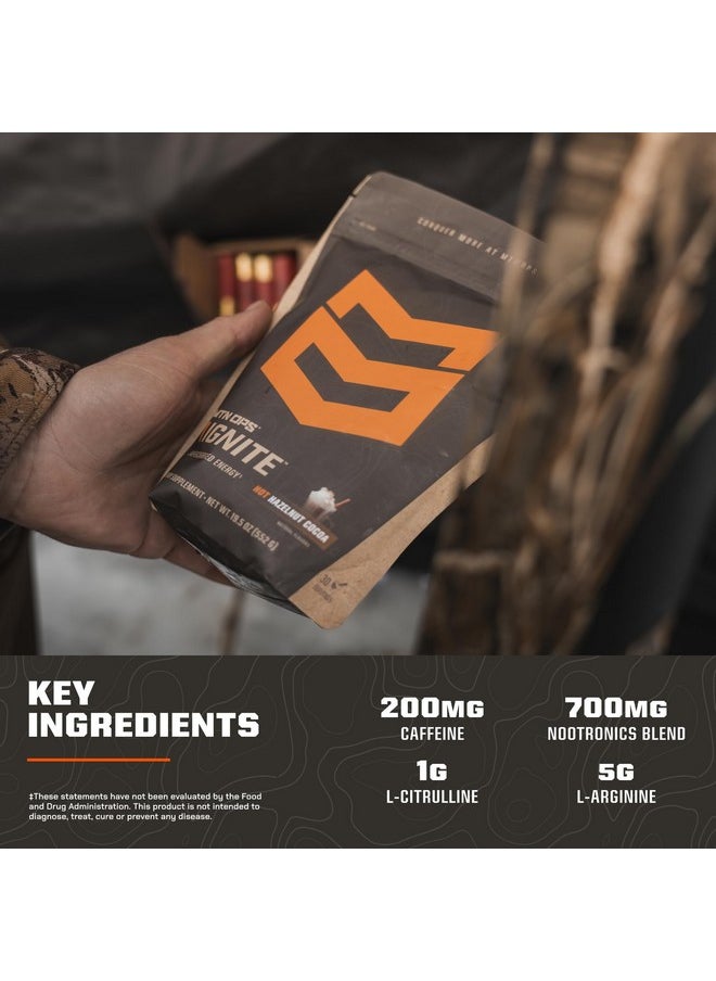 MTN OPS Hot Ignite Supercharged Energy Drink Mix Coffee Alternative, 30-Serving Bag, Salted Caramel