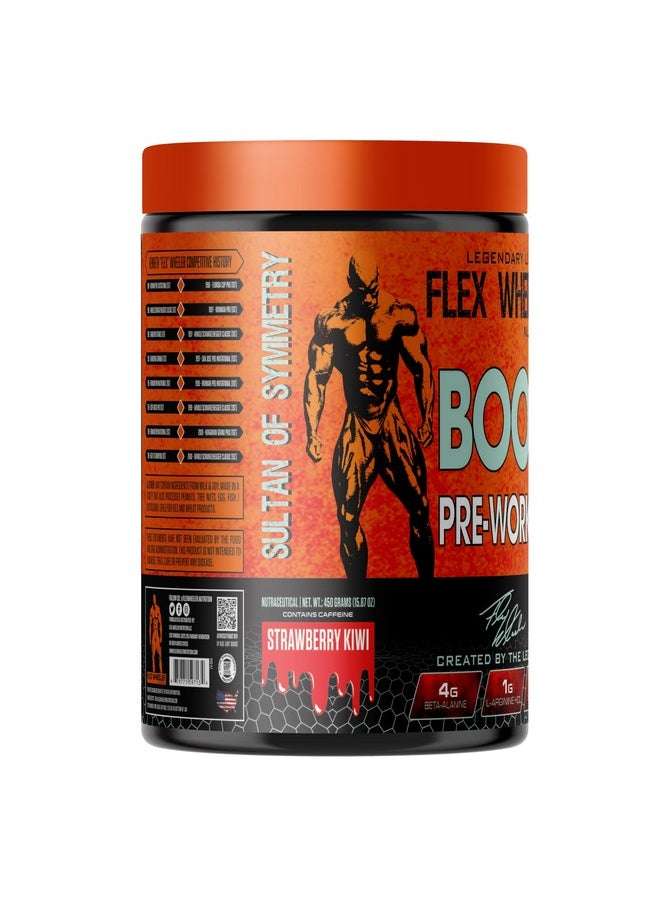 Boom Advanced Pre Workout - 60 Servings (450Gm) | Explosive Energy, Focus, And Endurance Formula (Strawberry Kiwi)