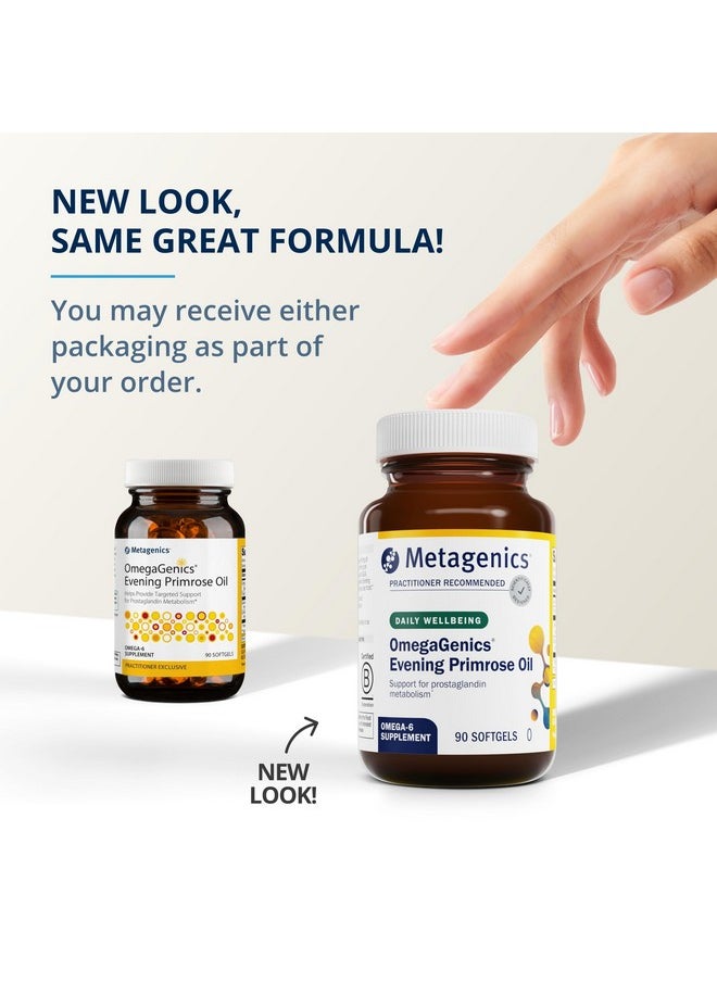 Metagenics OmegaGenics Evening Primrose Oil - Supports Prostaglandin Metabolism & Cellular Health* - Gamma-Linolenic Acid (GLA) Supplement - Non-GMO & Gluten-Free - 90 Softgels