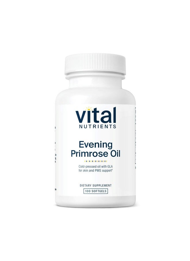 Vital Nutrients Evening Primrose Oil 1000mg | Primrose Supplement for Women | GLA Omega-6 Fatty Acid for Skin and PMS Support* | Gluten, Dairy, Soy Free | Non-GMO | 100 Softgels