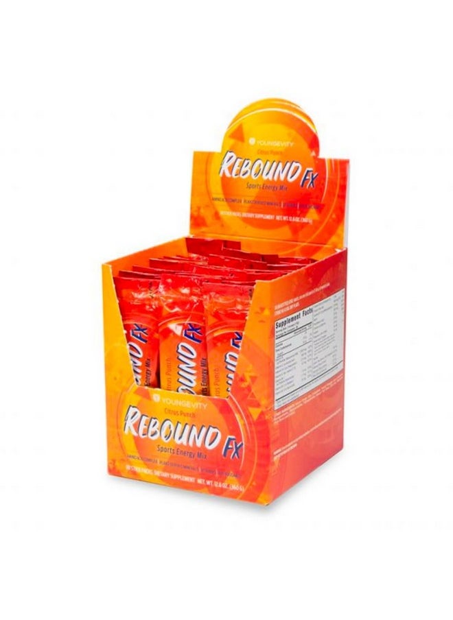 Youngevity Rebound Fx On-The-Go Pouches Citrus Punch - 30 Ct Box