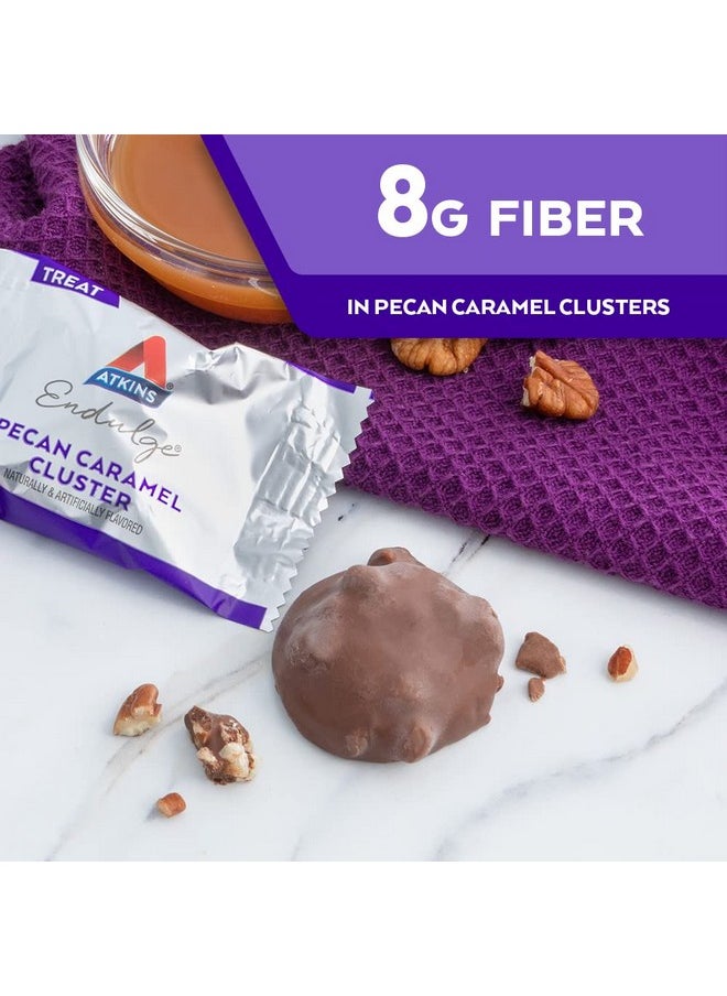 Atkins Pecan Caramel Clusters, Dessert Favorite, High in Fiber, Low Carb, 2g Sugar, 60 Count