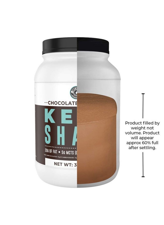 Keto Meal Replacement Shakes, Chocolate, 2lbs, Low Carb Keto Protein Shake Mix, MCT Powder, Grass Fed Hydrolyzed Collagen Peptides, Keto Breakfast Shake, 20g Fat, 14g Protein, 1 Net Carb, Zero Sugar