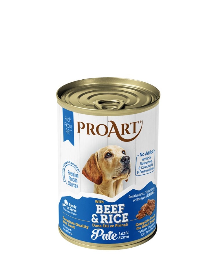 Proart Adult Dog Pate With Beef & Rice 400g x12