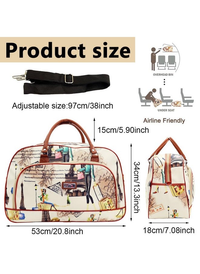 PALAY® Duffle Bags Travel Bags for Women PU Waterproof Large Travel Duffel Bag Carry on Shoulder Bag with Shoulder Strap Carry On Bag for Trip