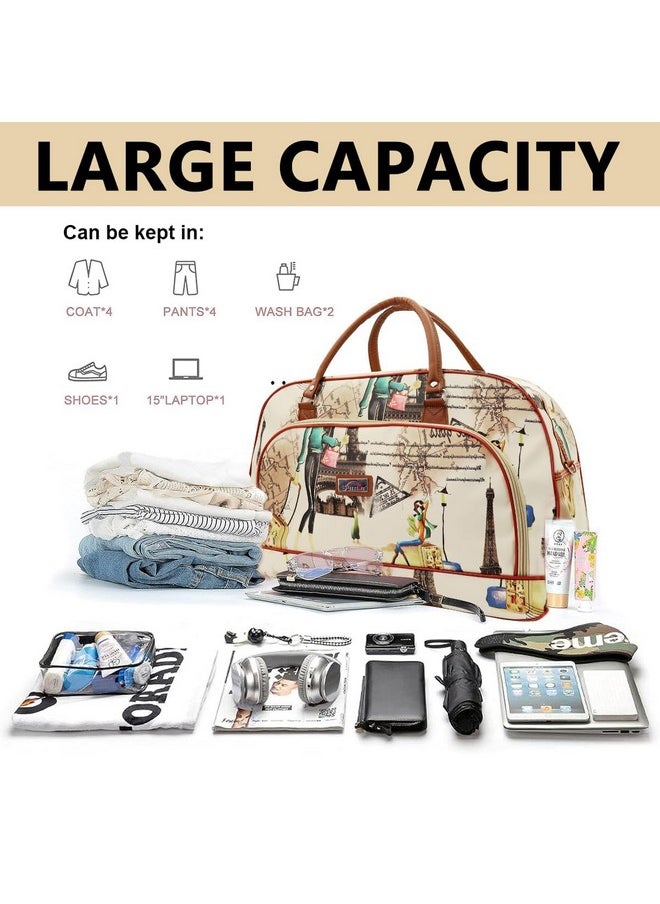 PALAY® Duffle Bags Travel Bags for Women PU Waterproof Large Travel Duffel Bag Carry on Shoulder Bag with Shoulder Strap Carry On Bag for Trip