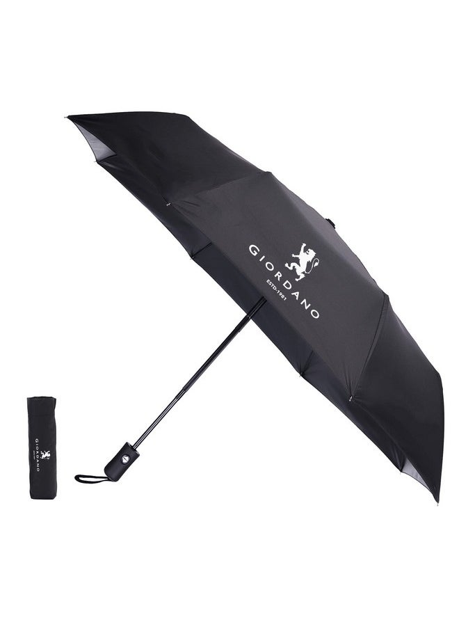 Giordano UV Protection Unisex Auto Open and Close Umbrella Use for Rain, Monsoon, Sunlight, Windproof Automatic Umbrella for Men and Women | Travel Sleeve, Cover | Regular Size