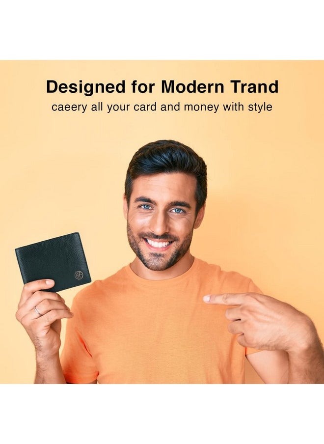 HAMMONDS FLYCATCHER Genuine Leather Wallet for Men, RFID Protected Leather Purse for Men, Money Purse for Men, Bi-Fold Wallet, 4 Card Slots, Coin Pocket, Hidden Pockets - Sea Green