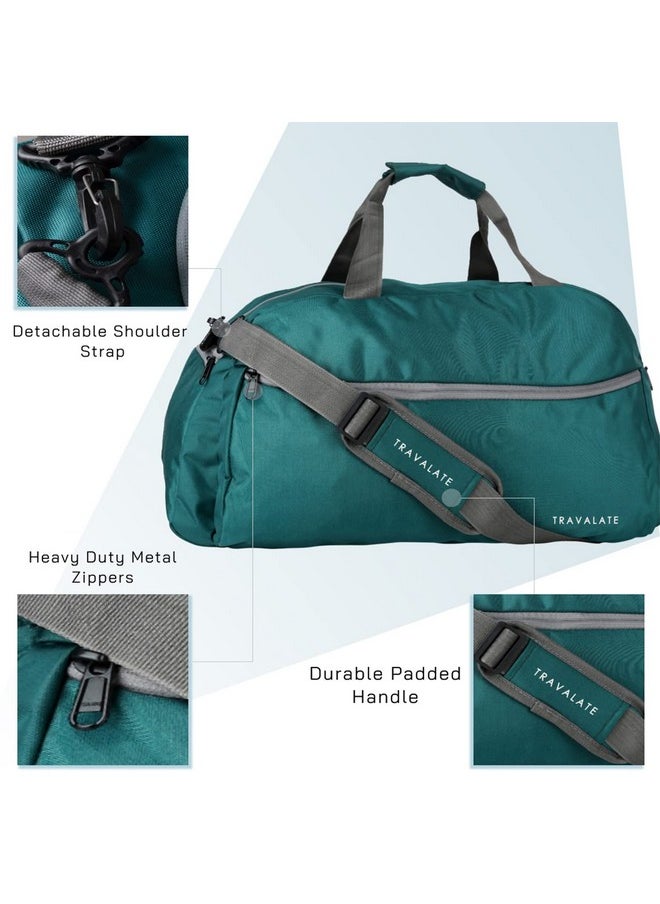 Travalate Polyester 45 L Multi Pocket Ultra Light Travel Duffle Bag Organizer for Men and Women (Turquoise Blue, 20 X 18 X 11 Inch)