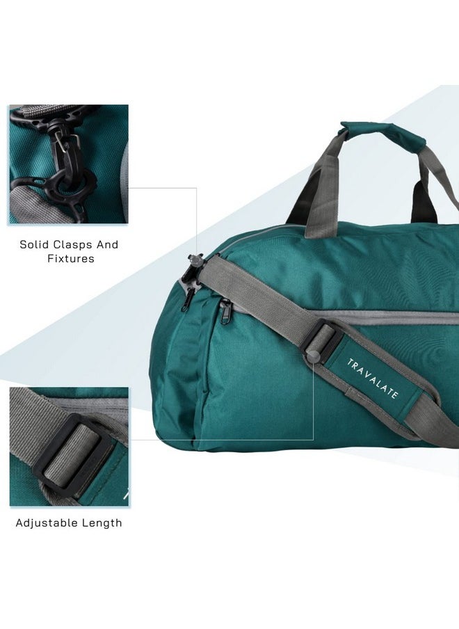 Travalate Polyester 45 L Multi Pocket Ultra Light Travel Duffle Bag Organizer for Men and Women (Turquoise Blue, 20 X 18 X 11 Inch)