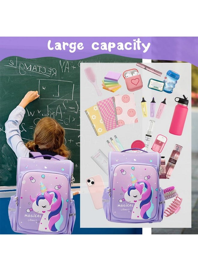 PALAY® Unicorn Bags for Girls Stylish School Bags for Girls Durable Waterproof School Bags for Boys Kids 7-12 Years Old Large Capacity Cute Backpack for Girls Birthday Gift