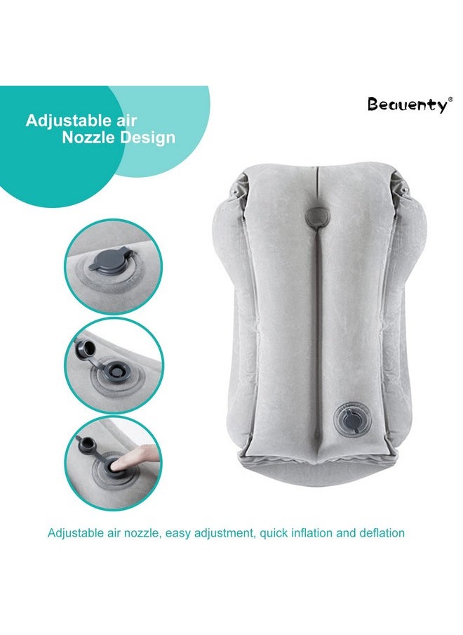 Beauenty Inflatable Travel Pillow, Multi-Functional Air Pillow,Avoid Neck and Shoulder Pain,3 D Sleep Mask for Airplane, Car, Bus,travel,Train and Office (Gray)