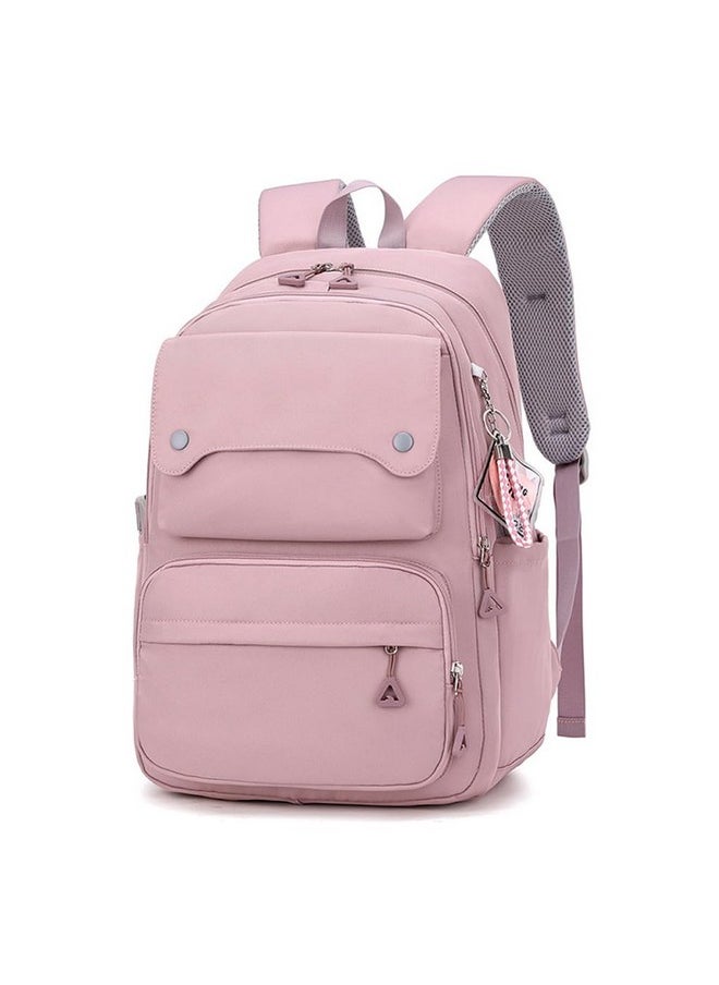 PALAY® School Bag for Girls Large Capacity 26L College Backpack for Women and Girls Stylish Waterproof Trendy Laptop School Bag Travel Multi-Pouches Bagpacker Bag for Women - Pink