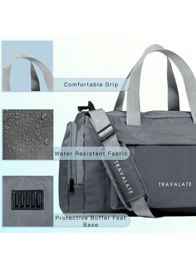 TRAVALATE Travel Duffle Luggage Bag Organizer | Multi Pocket Ultra-Light| Polyester 45 Lt| Men And Women | 21 X 09 X 11 Inch | Grey, 22.9 Cm