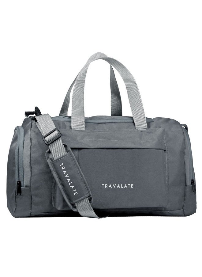 TRAVALATE Travel Duffle Luggage Bag Organizer | Multi Pocket Ultra-Light| Polyester 45 Lt| Men And Women | 21 X 09 X 11 Inch | Grey, 22.9 Cm