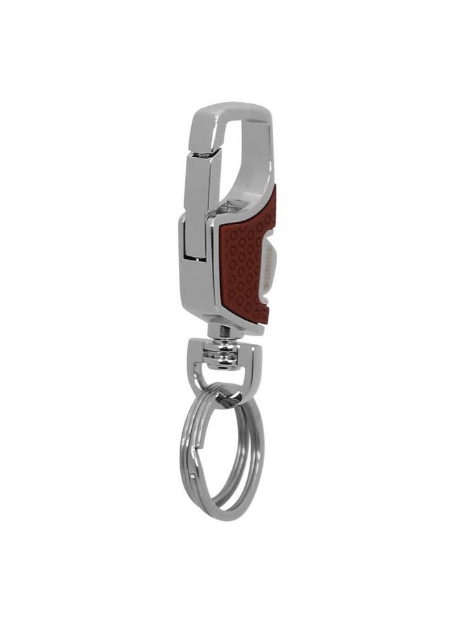 omuda Premium and Stylish Hook Locking Metal Key Chain for Men & Women & for Gift (M-3718 Brown)