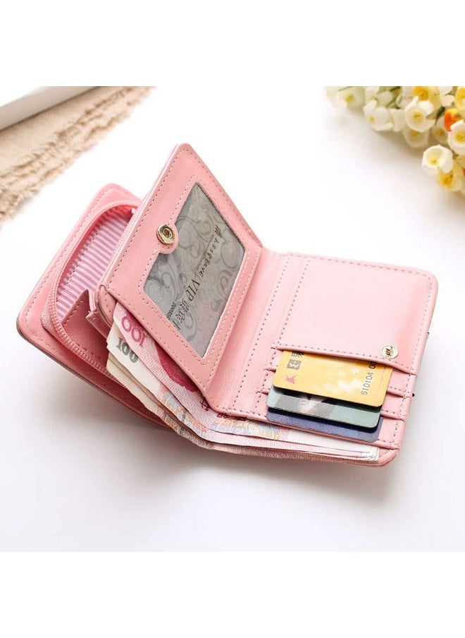 PALAY® Small Wallets for Women Stylish Latest PU Leather Coins Zipper Pocket Handbags Purse for Girls with Rabbit-Shaped Metal Tassels Pendant Purse (Black)