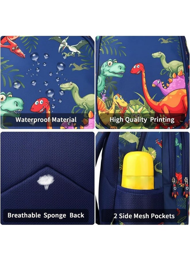 Frantic Waterproof Polyester 26 L School Backpack With Pencil/Staionery Pouch School Bag Class 1 to 8 Daypack Picnic Bag For School Going Boys & Girls(RR_Full_Blue_Jurassic_24_B)