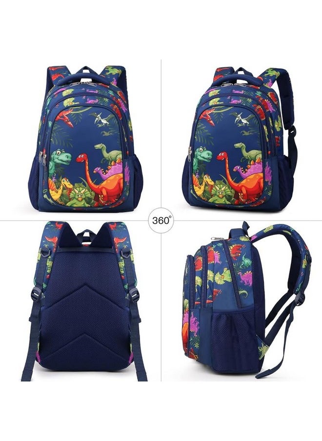 Frantic Waterproof Polyester 26 L School Backpack With Pencil/Staionery Pouch School Bag Class 1 to 8 Daypack Picnic Bag For School Going Boys & Girls(RR_Full_Blue_Jurassic_24_B)