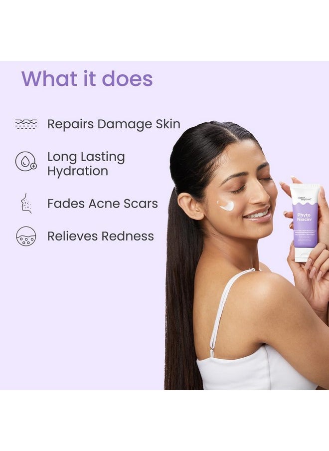 Earth Rhythm Phyto Niacin Skin Repair Moisturizer With Niacinamide for Long Lasting Hydration | Repairs Damaged Skin, Fades Acne Scars for Dry & Normal Skin - 50gm
