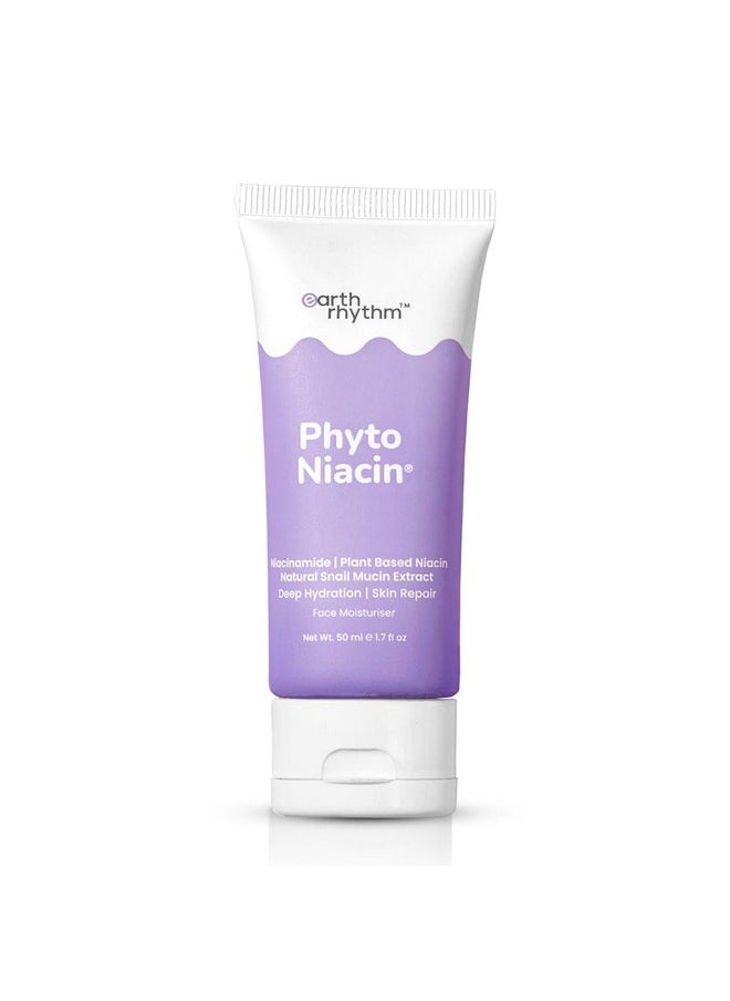Earth Rhythm Phyto Niacin Skin Repair Moisturizer With Niacinamide for Long Lasting Hydration | Repairs Damaged Skin, Fades Acne Scars for Dry & Normal Skin - 50gm