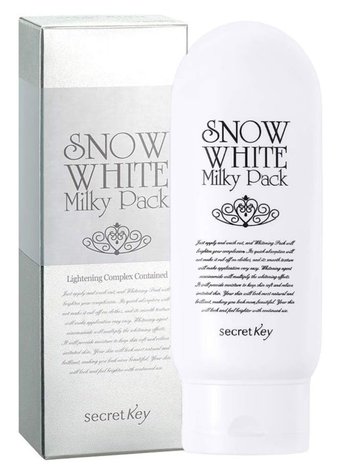 Snow White Milky Pack | Instant Brightening & Natural Skin Glow | With Niacinamide Korean Skin Care 200ml