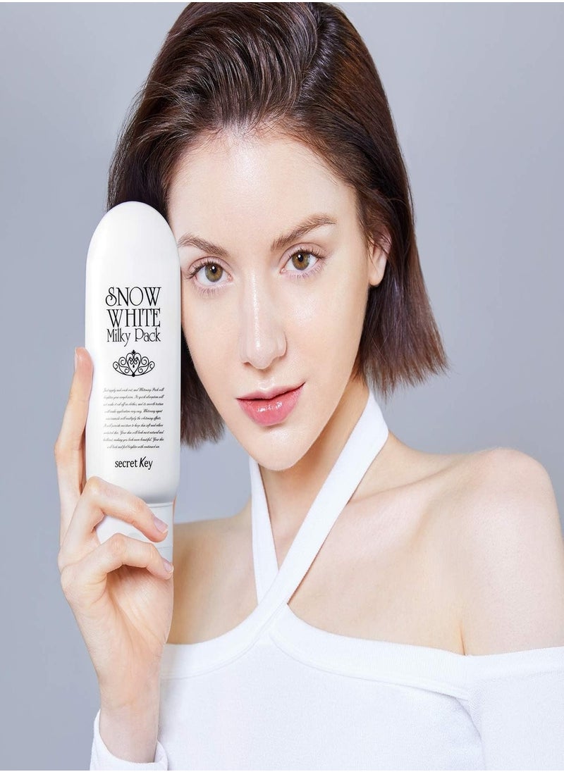 Snow White Milky Pack | Instant Brightening & Natural Skin Glow | With Niacinamide Korean Skin Care 200ml
