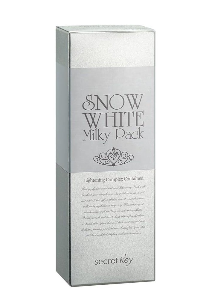 Snow White Milky Pack | Instant Brightening & Natural Skin Glow | With Niacinamide Korean Skin Care 200ml
