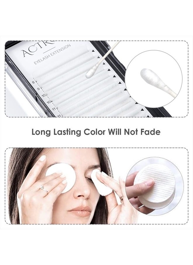 Colored Eyelash Extensions Easy Fan 8-15mm Mix White D Curl Easy Fanning 0.07mm Self Premade Volume Lash Supplies