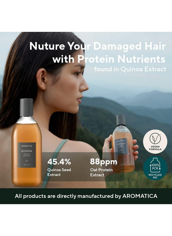 AROMATICA Quinoa Protein Shampoo 13.53 oz / 400ml - Provides Protein and Nourishment to Extremely Damaged Hair- Free from Sulfate, Silicone