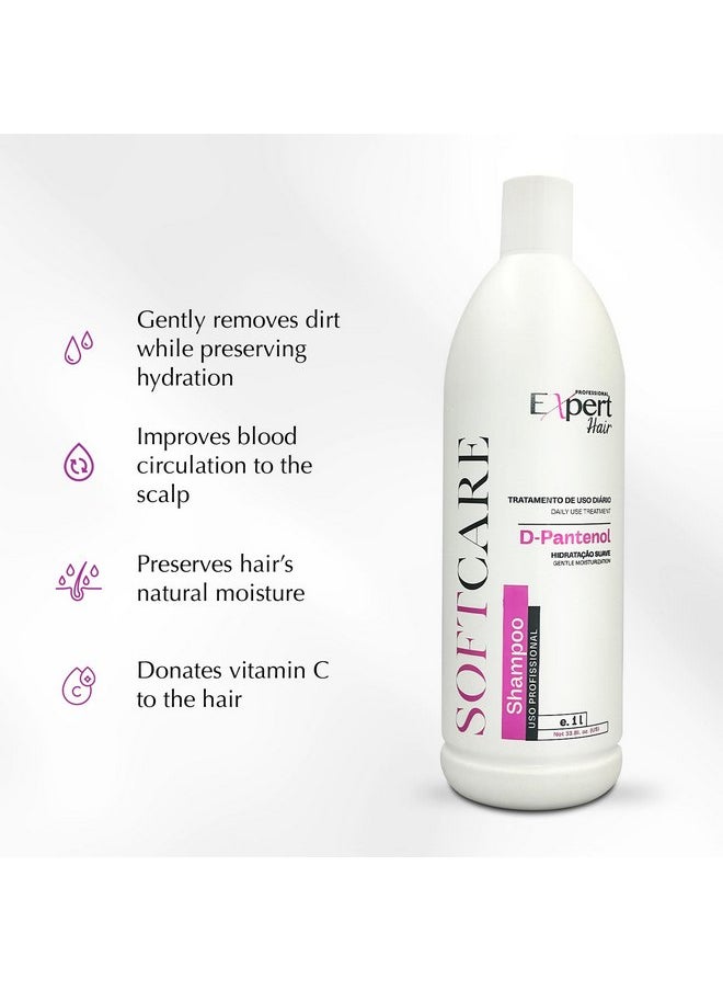 Expert Hair Soft Care Biotin Shampoo and Conditioner - Daily Routine Shampoo For Scalp Health, CLINICALLY TESTED Proven Results Products For Women & Men, Natural Routine, Color Safe 2x 33.81 fl.oz