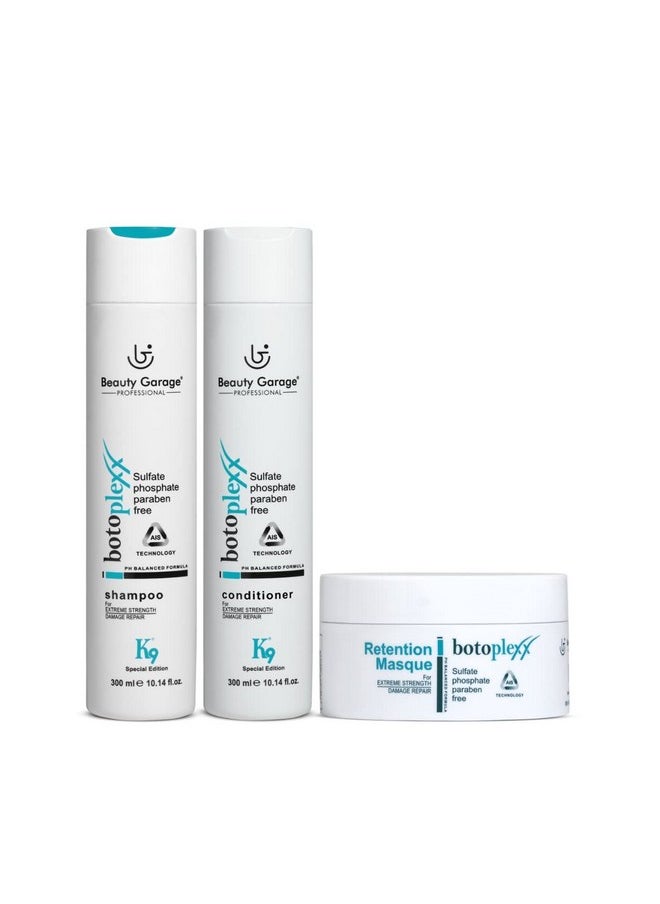Beauty Garage K9 Combo Set (Botoplexx Shampoo 300ml + K9 Botoplexx Conditioner 300ml + K9 Botoplexx Retention Masque 300ml)