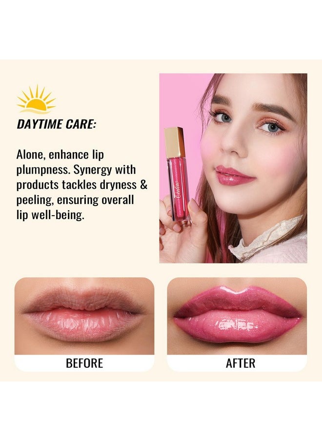 Oulac Nude Lip Gloss High-shine Moisturizing Lip Gloss Oil Liquid Lipstick Non-stick Cup Glitter Lipstick Lip Tint Reduce Fine Lines Lip Glaze For Dry Lip C12