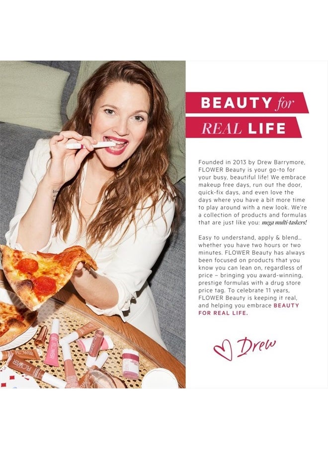 FLOWER Beauty By Drew Barrymore Perfect Pout Hydrating Lip Mask - Soothes + Softens Lips + Natural-Looking Tint - Recovery Lip Treatment + Moisturizes + Hydrates Lips - Scented - Cruelty-Free + Vegan