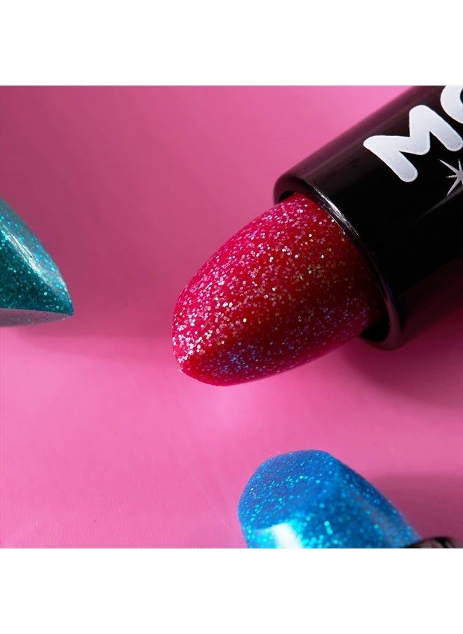 Iridescent Glitter Lipstick, Cherry